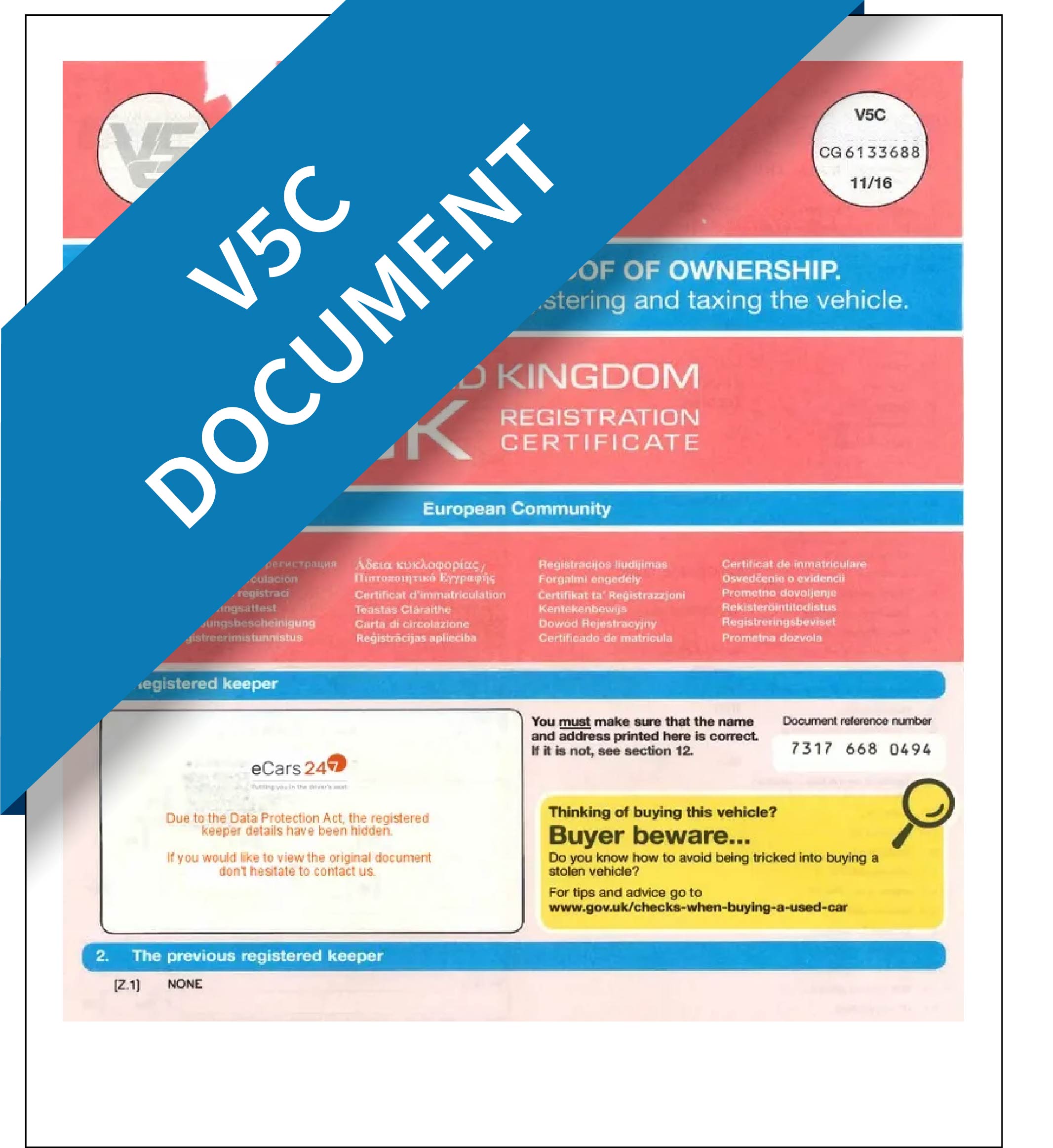 V5C Logbook Apostille | Vehicle Document Legal…