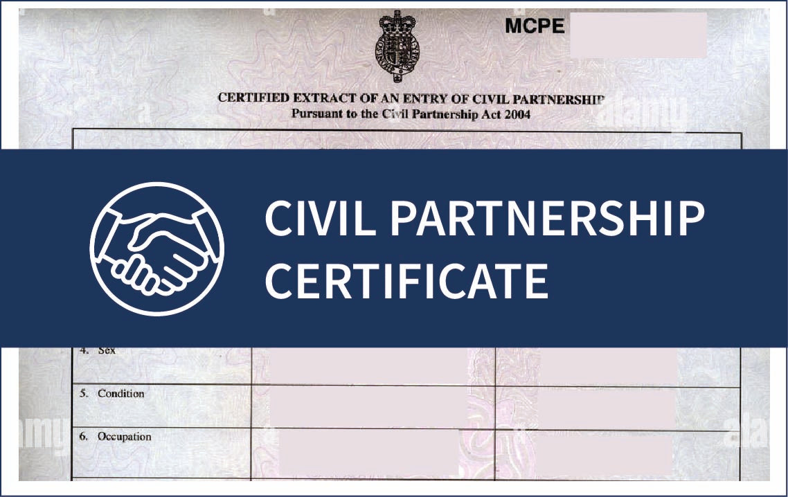 Legalise Civil Partnership Certificate | Apostille UK