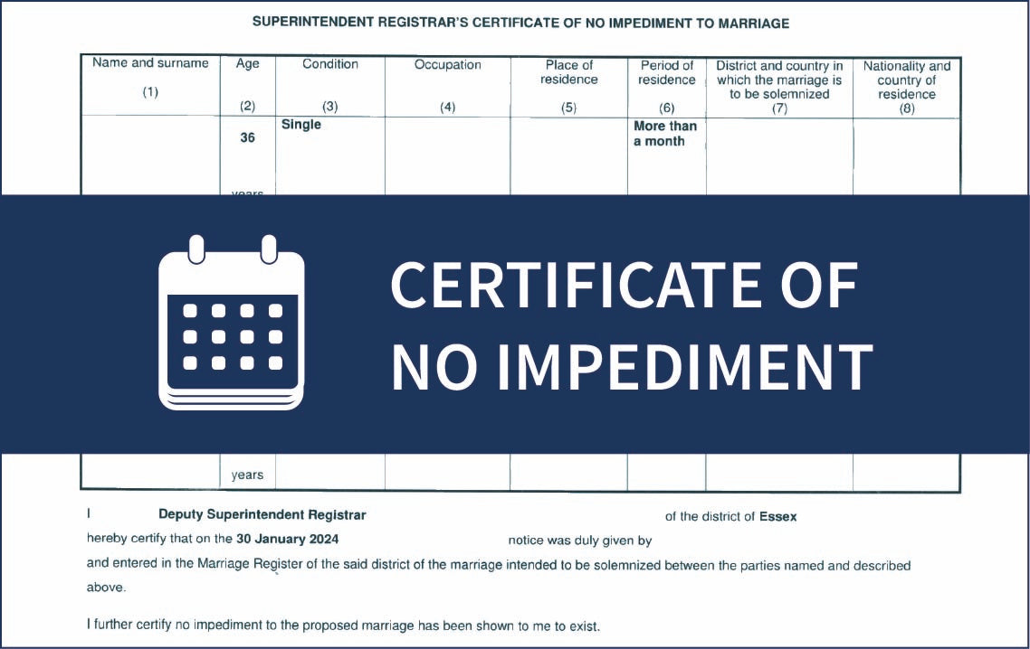 Apostille for Certificate of No Impediment | UK Legalisation