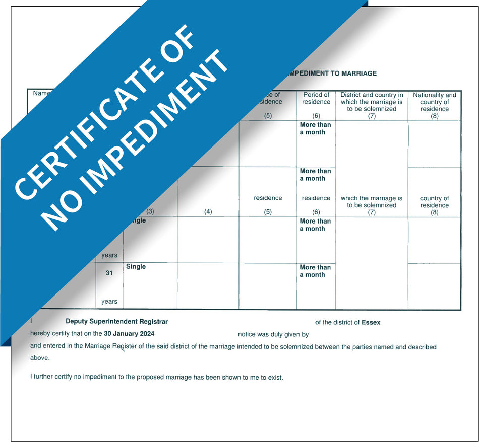 Certificate of No Impediment – Express Apostille Service