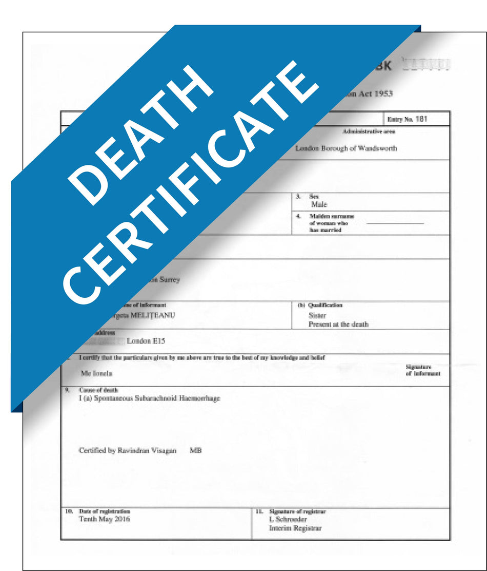 Death Certificate – Express Apostille Service