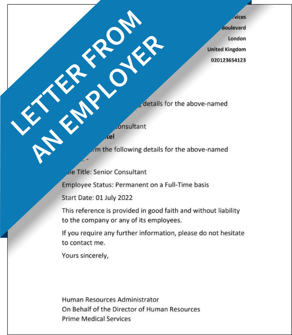 Letter from an Employer – Express Apostille Service