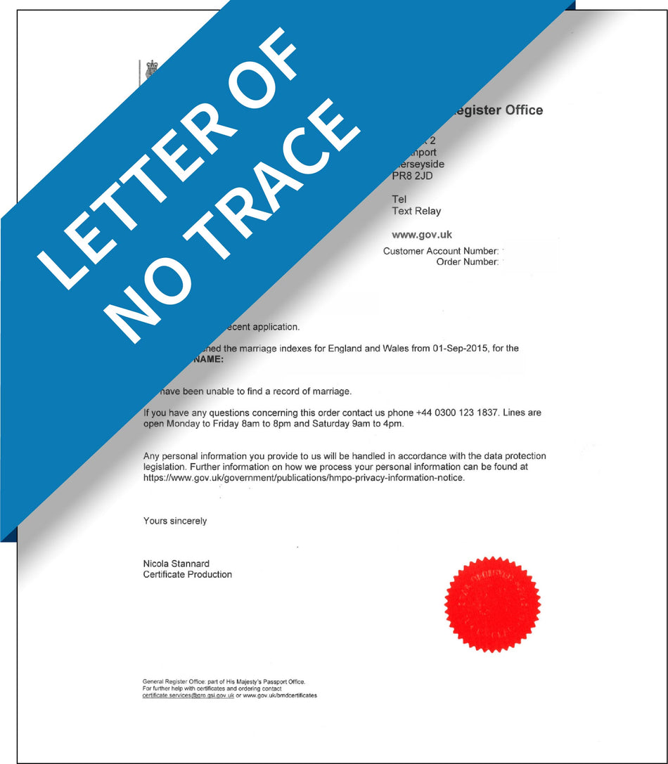 Letter of No Trace – Express Apostille Service