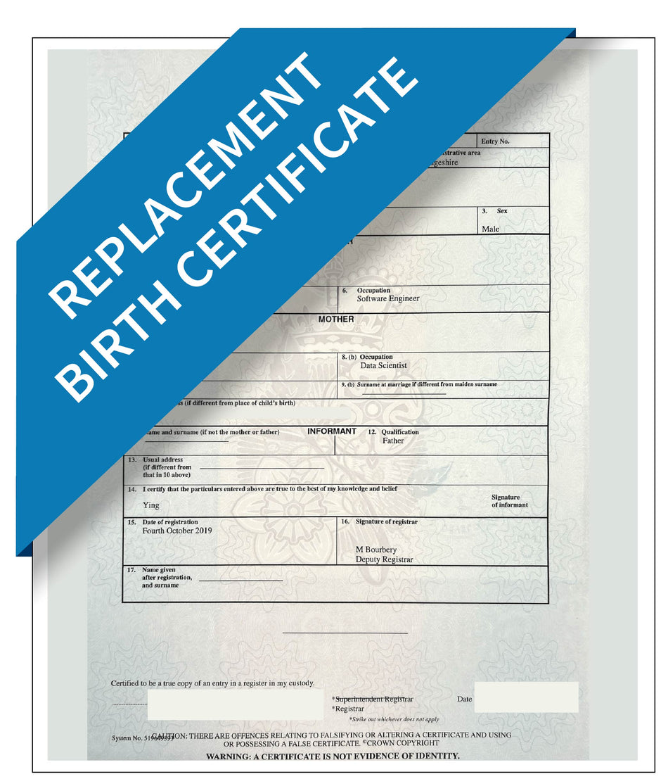 Replacement Birth Certificate