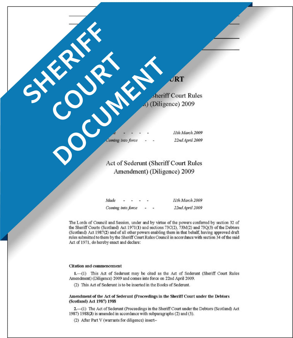 Sheriff Court Document – Express Apostille Service