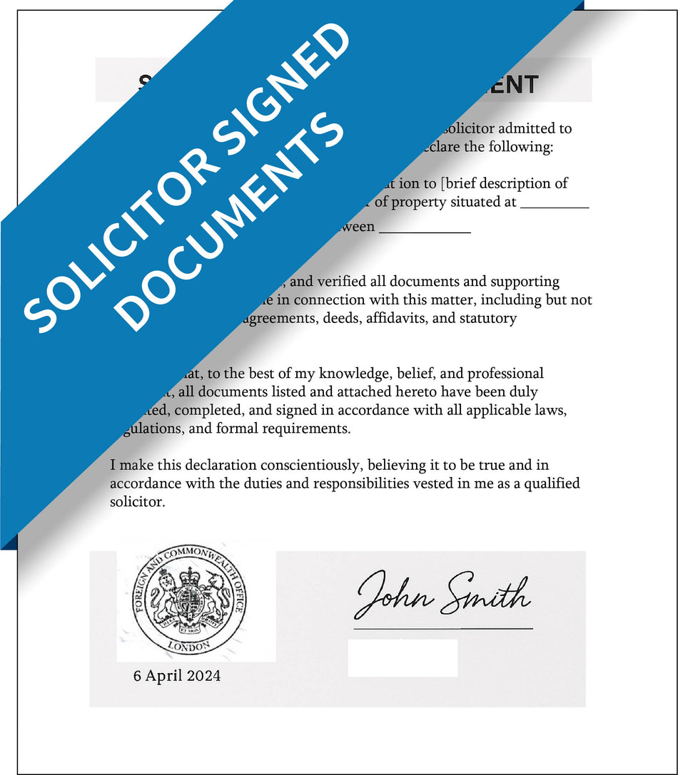 Solicitor Signed Documents – Express Apostille Service