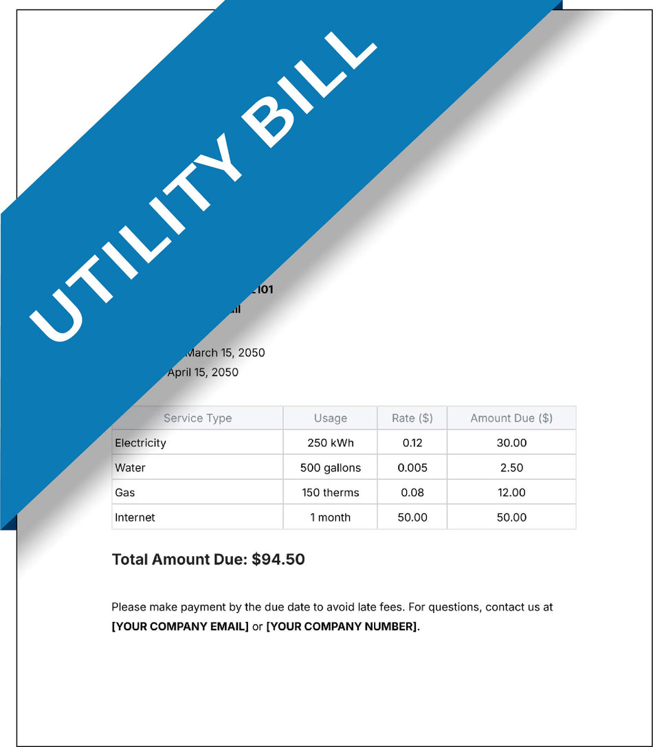 Utility Bill – Express Apostille Service
